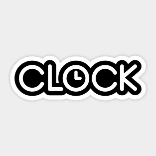 Clock Wordmark Sticker